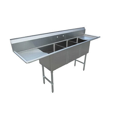 Klinger&#39;s Trading MCS32D Sink Three Compartment 75&quot;W x 20-1/2&quot;D x 43-3/4&quot;