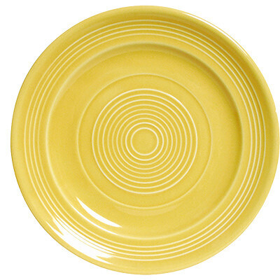 Tuxton Concentrix 12&quot; Saffron China Plate - 6/Case