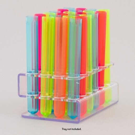 Bar Maid CR-1620AC Shooter Tubes, 6&quot; Crystal Tubes .85Oz, 1/2&quot; Dia, Assorted Neon Colors