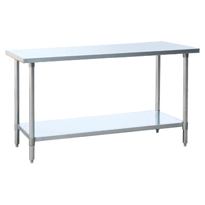 Atosa SSTW-2436 MixRite Work Table, Stainless Steel, Adjustable Undershelf and Legs, 36&quot;