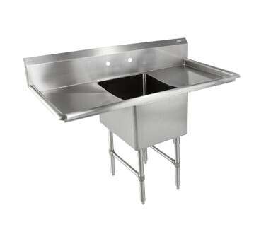 John Boos 1B16204-2D18 "B" Series Sink 1 Compartment 55"W x 25-1/2"D x 44"H