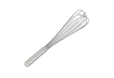 Vollrath 47284 French Whip, 18" long, all stainless steel construction, handle length 5-7/16", patented handle offers textured "comfort nubs" for sure grip, welded wires with reinforced center wire