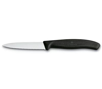 Victorinox Paring Knife Serrated 3-14” Black Handle