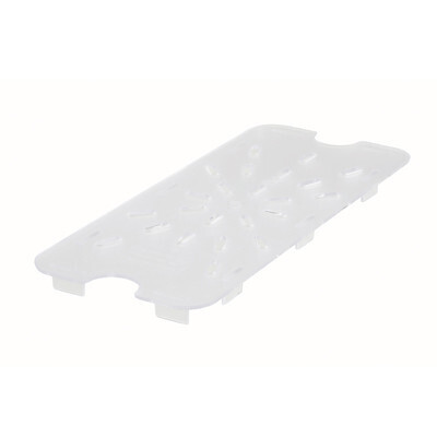 Winco SP73DS  Poly-Ware™ Third Size Drain Shelf, Clear, Polycarbonate, 10-1/4&quot; x 4-7/16&quot;