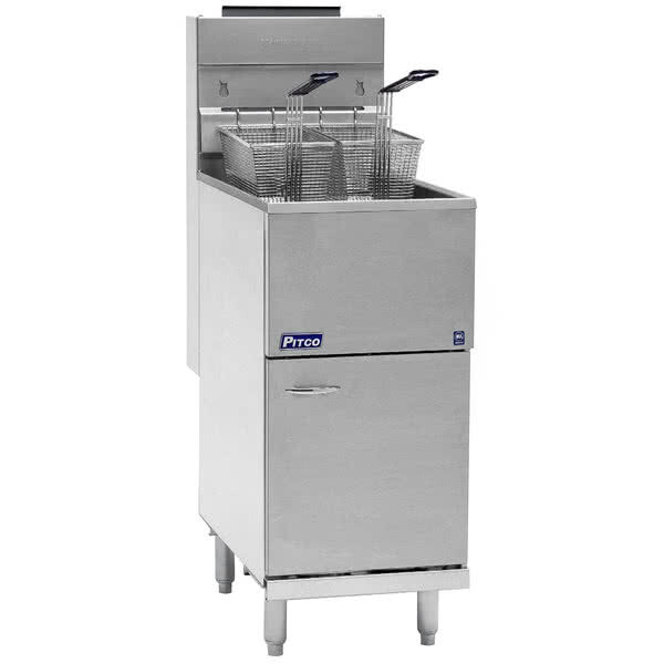 Pitco 40D Natural Gas Fryer,  Floor Model, 40-45 lb.