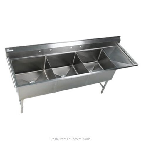 Klinger&#39;s Trading ECS31824DR24 Economy Sink Three Compartment