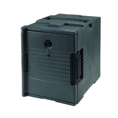 Winco IFT-1 Food Carrier, full size, single, holds 1/3, 1/2 &amp; full size pans 2-1/2" to 8" deep, insulated with polyurethane foam, adjustable vent cap, stackable &amp; interlocking, polypropylene, gray