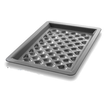 Chicago Metallic 70821 BAKALON Quarter Size 16 Gauge Glazed 8 5/16&quot; x 11 9/16&quot; Anodized Aluminum Diamond Grill Pan