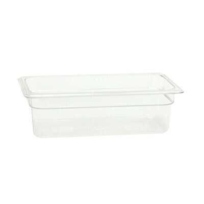 Thunder PLPA8134  Food Pan, 1/3 size, 4&quot; deep, shatter and scratch resistant, dishwasher safe, polycarbonate, clear