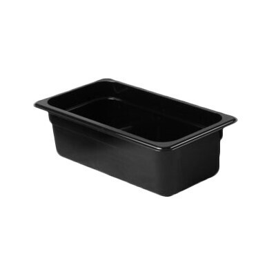 Thunder PLPA8134  Food Pan, 1/3 size, 4&quot; deep, shatter and scratch resistant, dishwasher safe, polycarbonate, clear