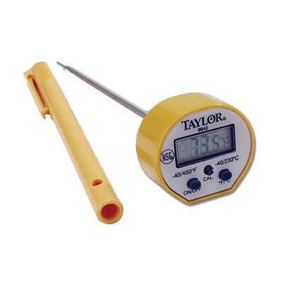 Taylor 9842FDA Waterproof Pocket Thermometer, Digital, Probe, Instant