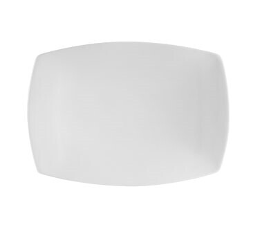 C.A.C COP-RT51 China Platter, 14-1/2&quot;L x 9-3/4&quot;W x 1-1/4&quot;H, rectangular, coupe, dishwasher, oven and microwave safe, porcelain, Super White  1 dozen