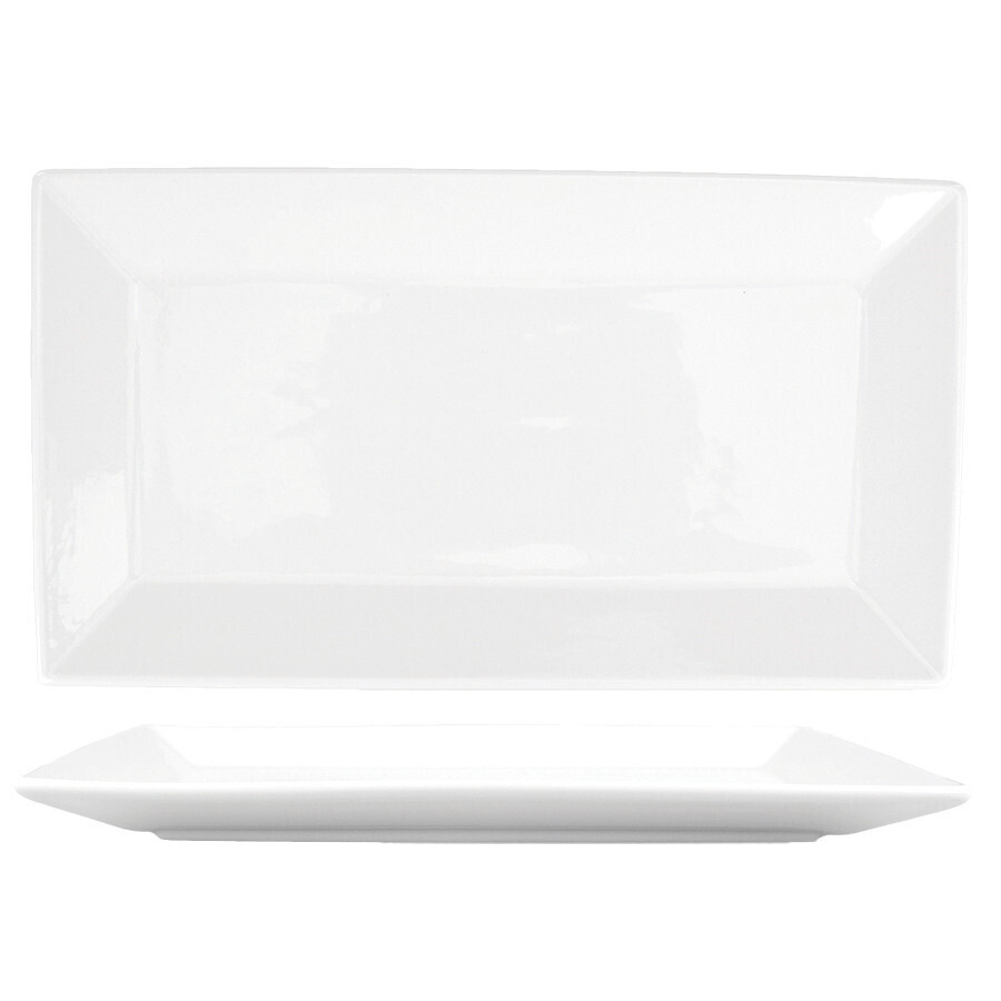 International Tableware SP-13  Platter, 11-1/2&quot; x 6-1/2&quot;, rectangular, fully vitrified, oven/microwave/dishwasher safe, lead free, porcelain, bright white - 1 Dozen