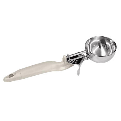 Thunder Group SLDS010L  Disher, 3-1/4 oz., #10, lever, ergonomic handle, 18/8 stainless steel, ivory