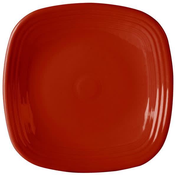 Homer Laughlin 919326 Scarlet Square Plate, 10.75&quot;
