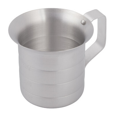Winco AM-2  Aluminum Measuring Cup with Handle, 2 qt.