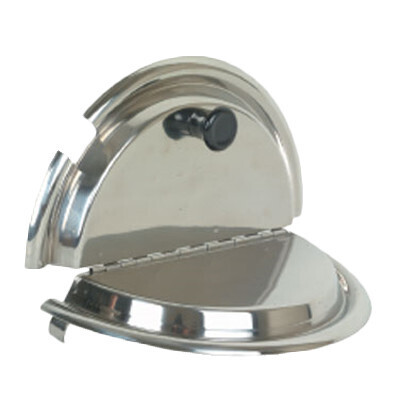 Thunder SLIC001 Inset Cover, 25cm, fits 7 quart size inset, plastic knob handle, hinged, notched, stainless steel