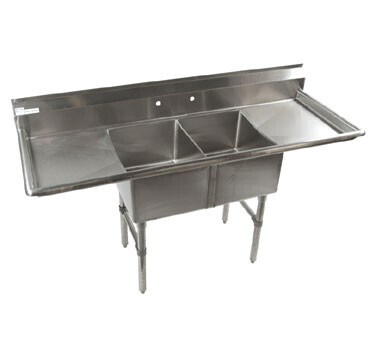 Klinger&#39;s Trading ECS22D Economy Sink Two Compartments 68&quot;W x 25-1/2&quot;D x 41&quot;H