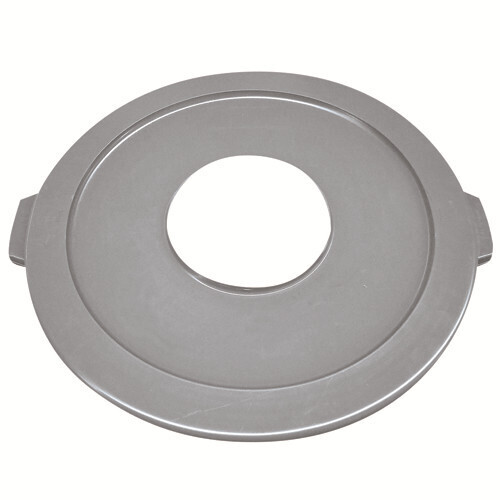 Thunder PLTC044GH  Trash Can Lid, round, with center opening, secure snap-on, plastic, gray (for PLTC044G)