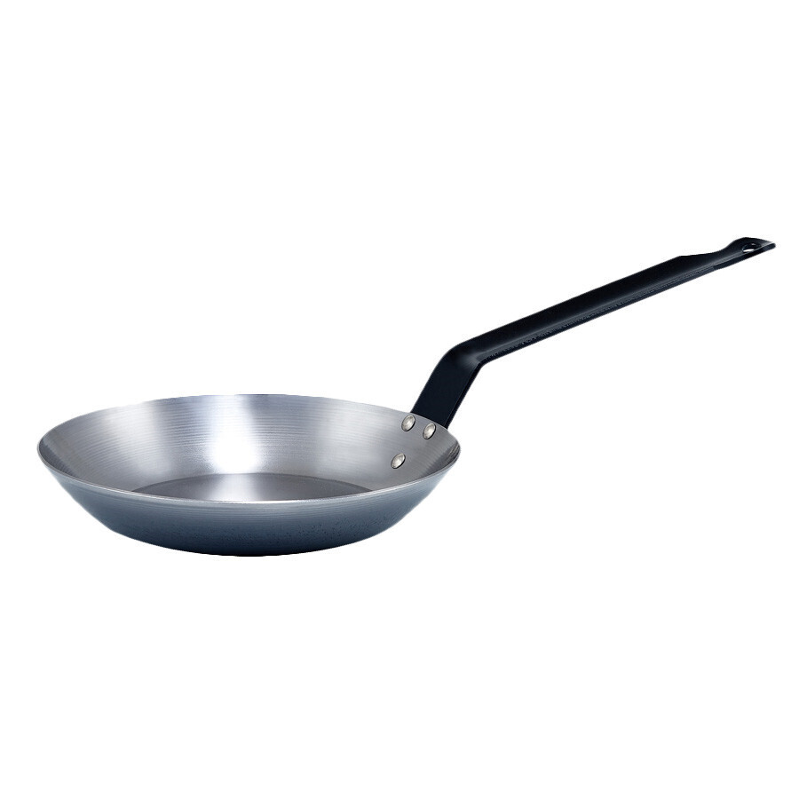 Winco CSFP-8 French Style Fry Pan, 8-5/8&quot; dia., with riveted handle, hand wash, polished carbon steel, induction ready, Made in Spain