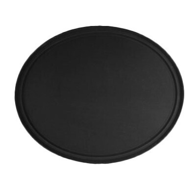 Thunder PLFT2700BK Serving Tray, 22&quot; x 27&quot;, oval, non-skid, heavy-duty, fiberglass, black