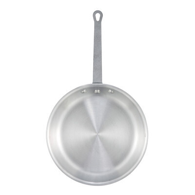 Winco AFP-10A Fry Pan, 10&quot; dia., round, without lid, riveted handle, 3003 aluminum alloy, 3.5 mm thick, natural finish,