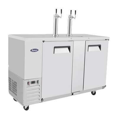 Atosa MKC58   Back Bar Cooler, two-section, 48&quot;W x 28-1/10&quot;D x 40-1/10&quot;H, self-contained side mount refrigeration, 12.9 cu. ft