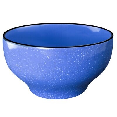 International Tableware CF-43 Bowl, 16 oz., 5" dia. x 2-1/2"H, round, footed, rolled edge, fully vitrified, microwave &amp; dishwasher safe, stoneware-ceramic, speckle ocean blue. -  2 Dozen