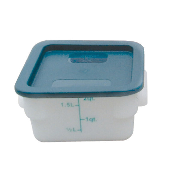 Thunder PLSFT002PP Food Storage Container, 2 quart, square, scratch &amp; break resistant, -40° to 210° F temperature range, polypropylene, white