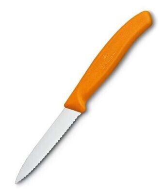 Victorinox Paring Knife Serrated 3-1/4” Orange Handle