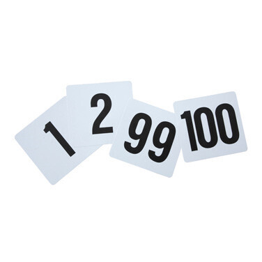 Winco TBN-100  Table Numbers Set, each set includes numbers: 1-100, 4&quot; x 3-3/4&quot;