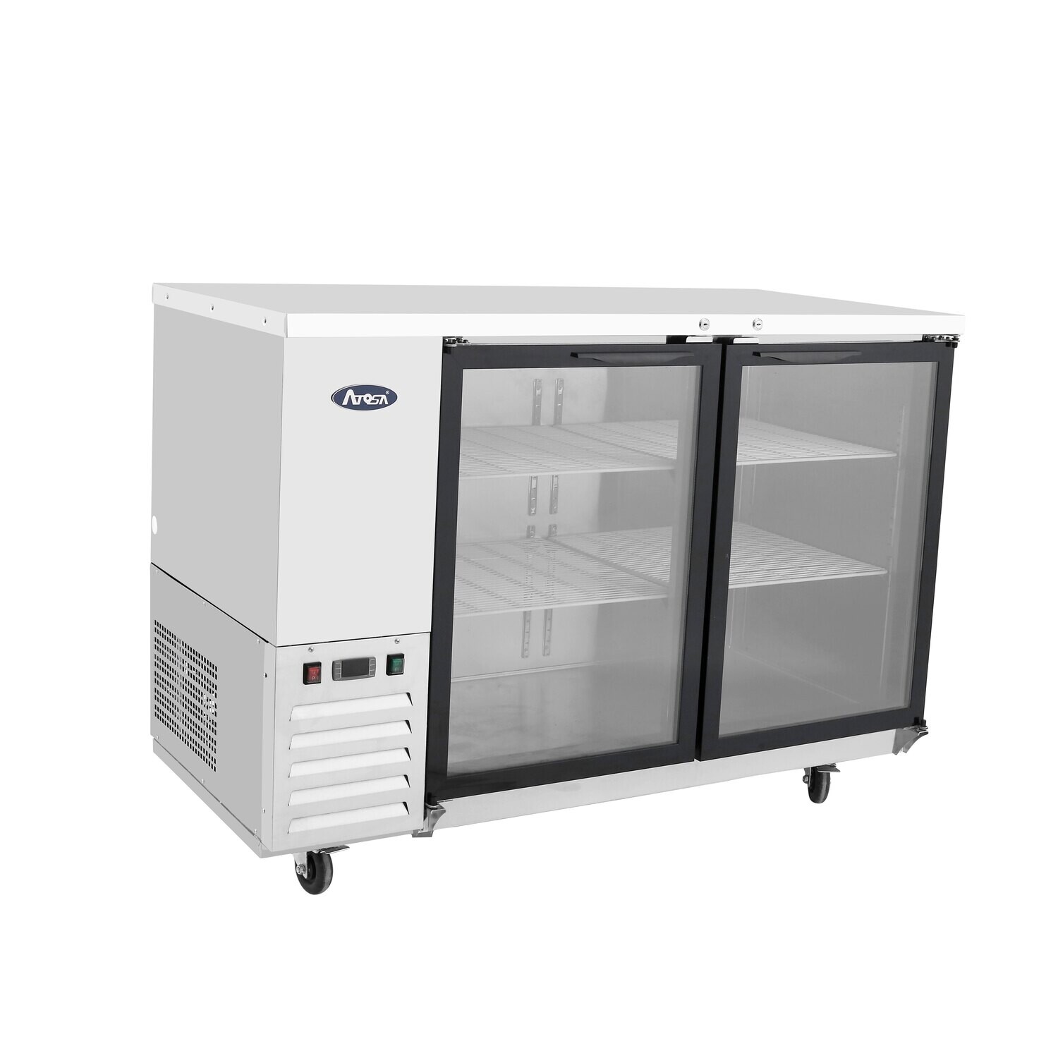 Atosa MBB48G-GR , two-section, 48&quot;W x 28-1/10&quot;D x 40-1/10&quot;H, self-contained side mount refrigeration