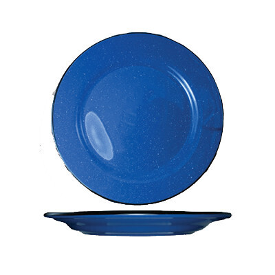 International Tableware CF-16 Plate, 10-1/4&quot; dia., round, rolled edge, fully vitrified, microwave &amp; dishwasher safe, stoneware-ceramic, speckle ocean blue - 1 Dozen