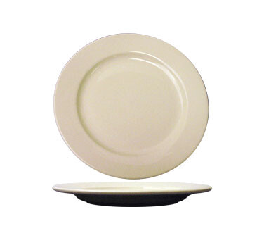 International Tableware RO-7 Plate, 7-1/8&quot; dia., round, rolled edge, microwave &amp; dishwasher safe, lead free, ceramic, American White- 3 Dozen