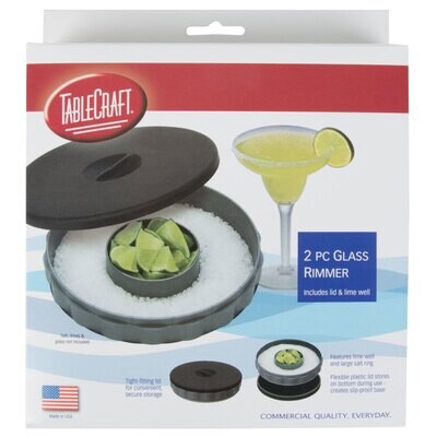 TableCraft H634 Cash &amp; Carry Glass Rimmer 2 Piece With Plastic Lid