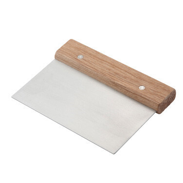 Winco DSC3  Dough Scraper, Stainless Steel Blade, Wood Handle, 6" x 3"