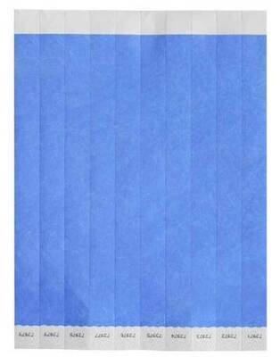 Bar Maid WB-100B-S Tyvek Blue Wristband, Solid, 3/4&quot; - 500/Pack