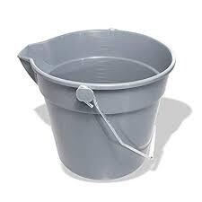 Crestware UB Utility Bucket, 2-1/2&quot; Gallon 10&quot; x 12&quot; x 9&quot; Plastic, Gray