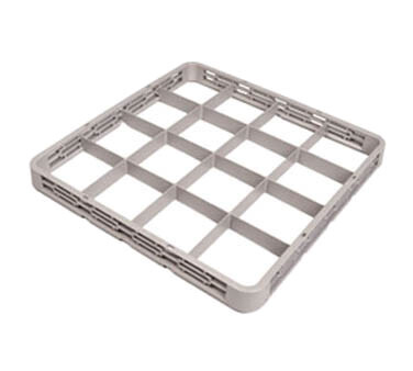 Crestware REC16 Rack Extender, 16 compartment, chemical resistant polymer, gray color and textured surface