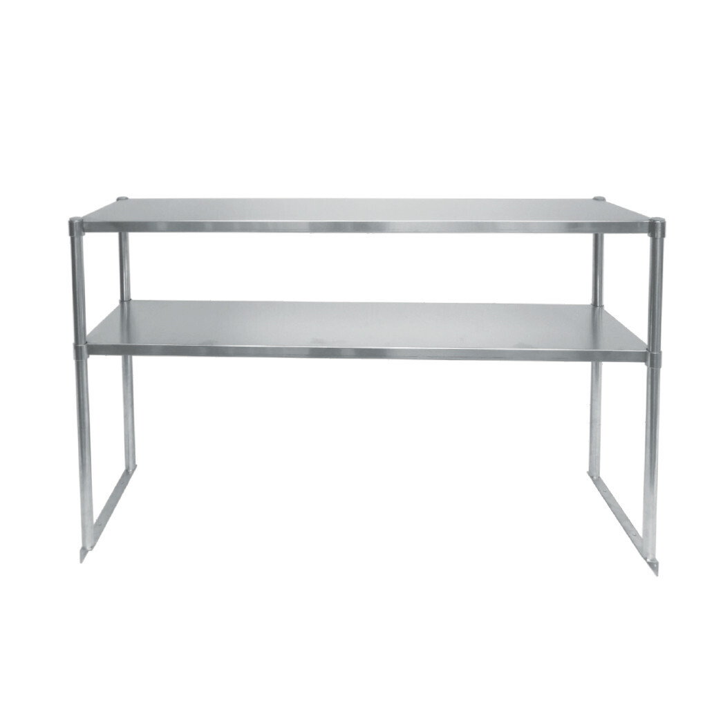 Atosa MROS-4RE Over-Shelf Double 48-1/4&quot;W x 12-8/10&quot;D x 33&quot;H, sound deadened, adjustable,18/430 stainless steel, NSF
