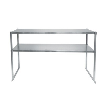 Atosa MROS-4RE Over-Shelf Double 48-1/4"W x 12-8/10"D x 33"H, sound deadened, adjustable,18/430 stainless steel, NSF