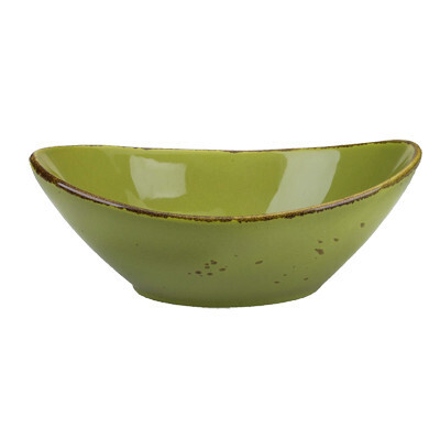 International Tableware  SV-120-BA Pasta Bowl, 42 oz., 9-3/4&quot; x 7-5/8&quot;, oval, speckled, fully vitrified, microwave &amp; dishwasher safe, lead free, stoneware, basil- 1 Dozen