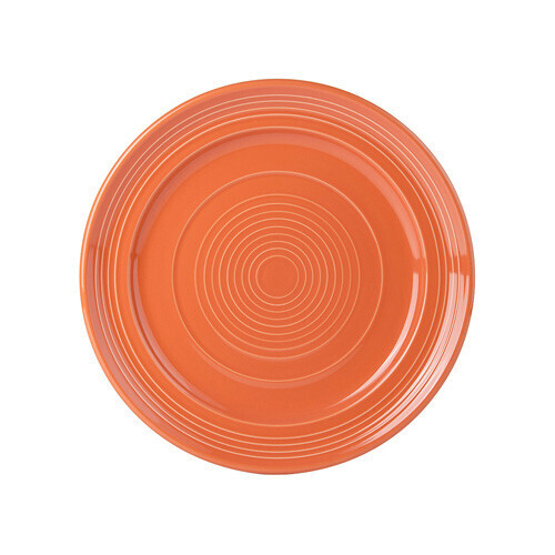 Tuxton Concentrix 12&quot; Papaya China plate 6/case