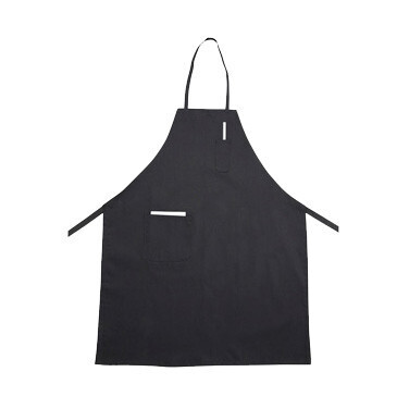 Winco BA-PBK Bib Apron with Two Pockets, Poly-Cotton, Black