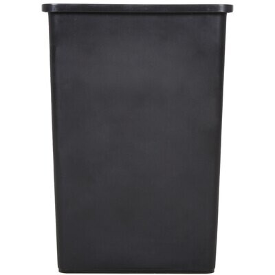 Lavex 475SQ35BK Square Trash Can, 35 Gallon, Black