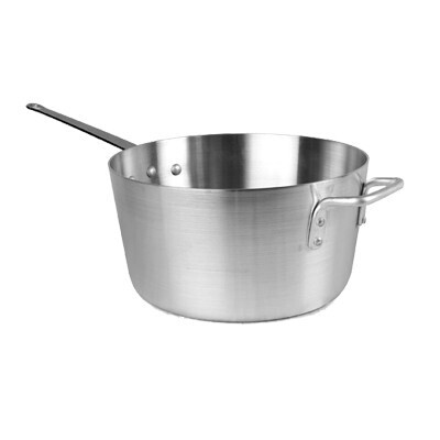 Thunder ALSKSS008 Sauce Pan, 10 qt, 12-3/4&quot; dia. x 5-3/4&quot;H, aluminum, 2.6mm thickness with 10&quot; plated iron handle, mirror-finished, standard Electric, Gas Cooktop, Halogen Ready, flat bottom