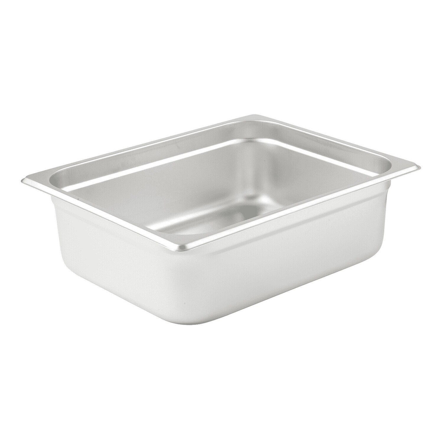 Winco SPJL204 Anti-Jamming Steam Table Pan, Half Size, Stainless Steel, Standard Weight, 4&quot; Deep