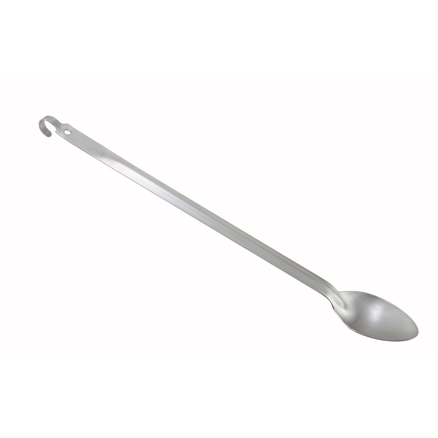 Winco BHKS-21 Solid Basting Spoon with Hang Hook, Stainless Steel, Heavy Duty, 2mm Thick, 21"