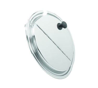 Crestware IPC07HC Inset Cover, fits 7 qt., hinged, notched, knob handle,