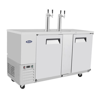 Atosa MKC68 Draft Beer Cooler, 68&quot;W x 28-1/10&quot;D x 55-3/5&quot;H, side-mounted self-contained refrigeration, (3) 1/2 barrel capacity (21.5 cu. ft.)